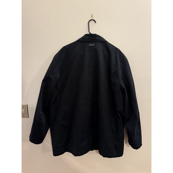 Vintage Polo Ralph Lauren Coat Men Black Field Barn Utility Jacket Work Chore XL - Picture 8 of 11
